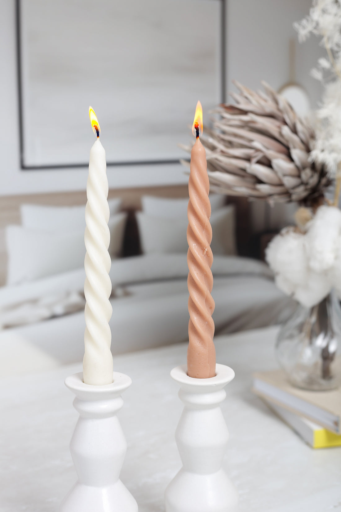 Suki Home The Twist & Twirl Pillar Candles