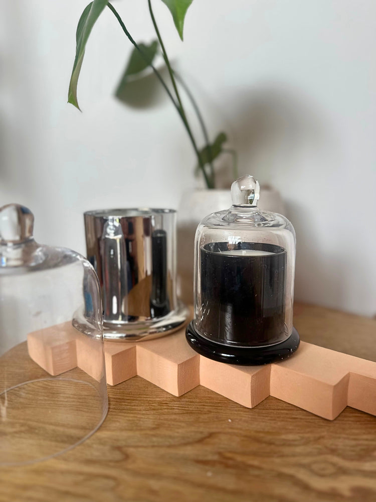 Suki Home The Seina Cloche Candle in Black Small on Display