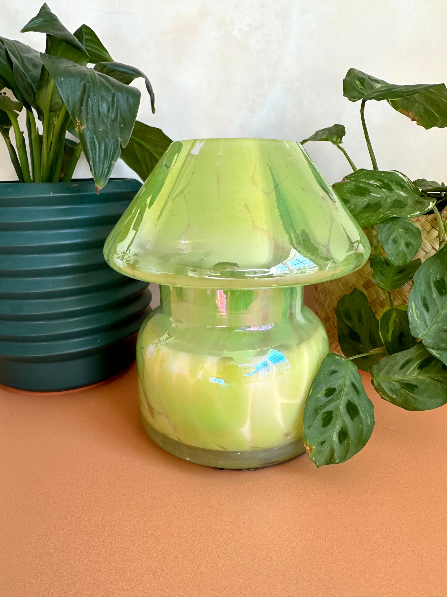 Suki Home Mushroom Candle Lamp in Lime Image 1