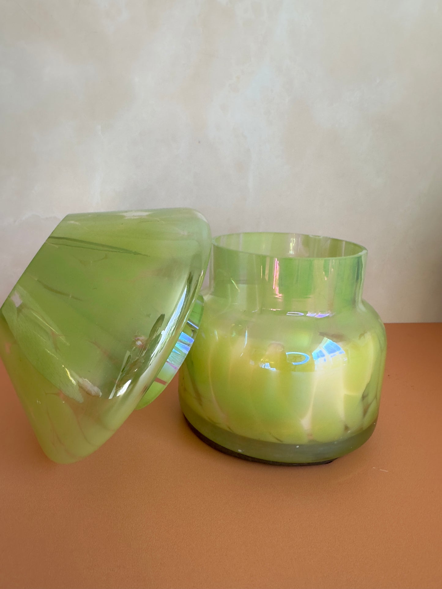 Suki Home Mushroom Candle Lamp in Lime Image 2