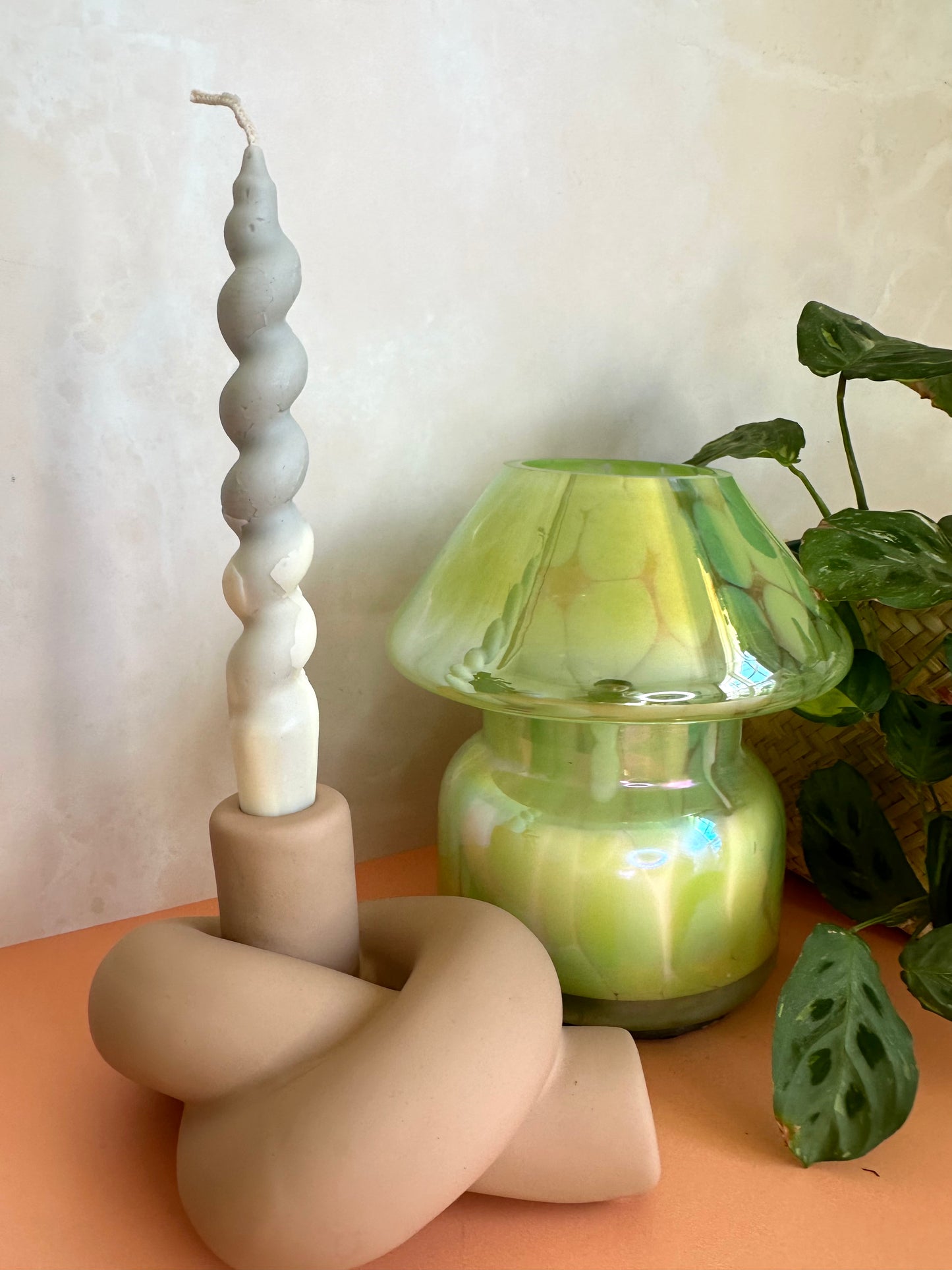 Suki Home Mushroom Candle Lamp in Lime Image 3
