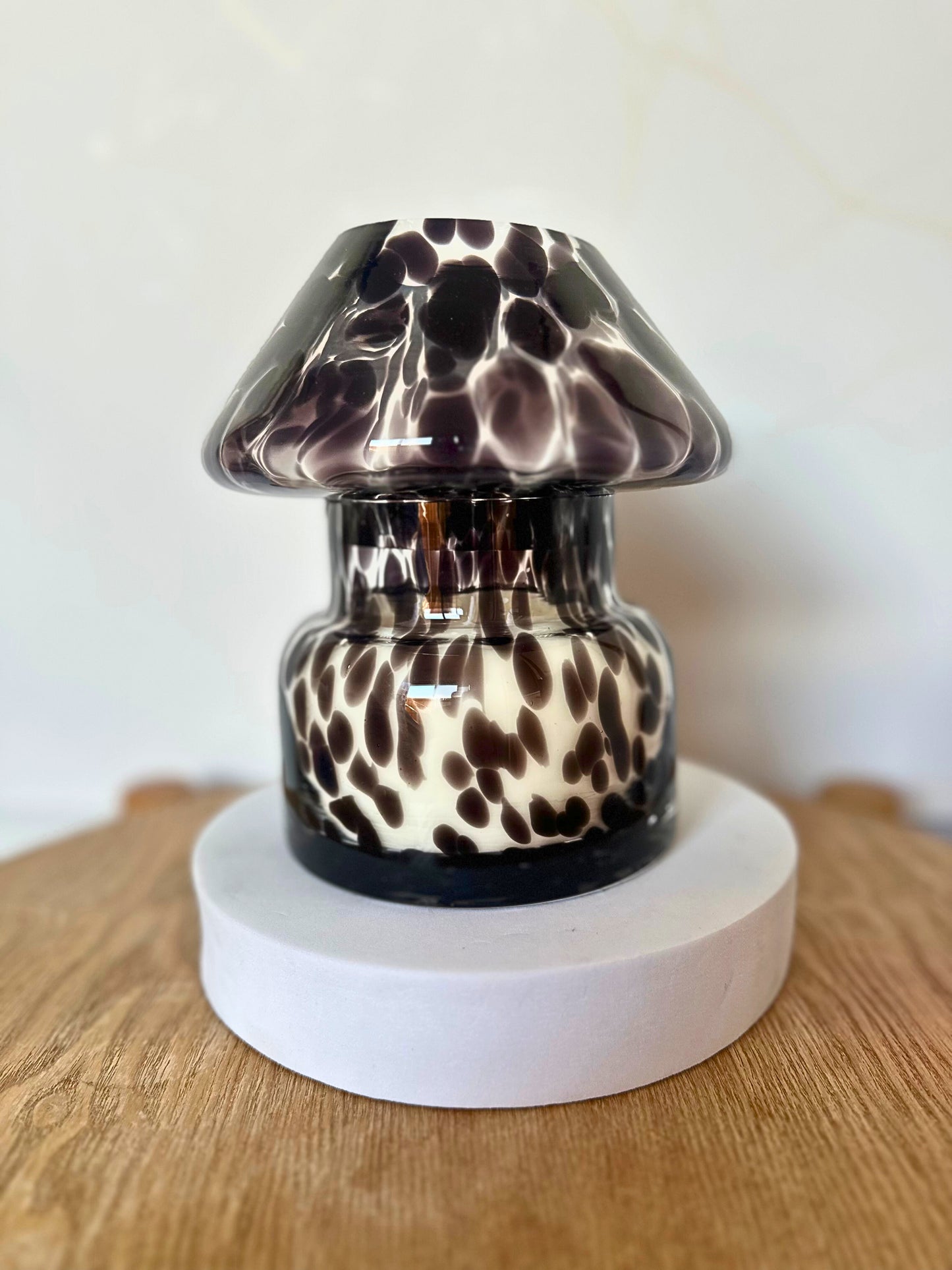 The Mushroom Candle Lamp in Black