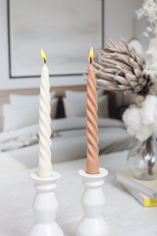 Suki Home The Twist & Twirl Pillar Candles
