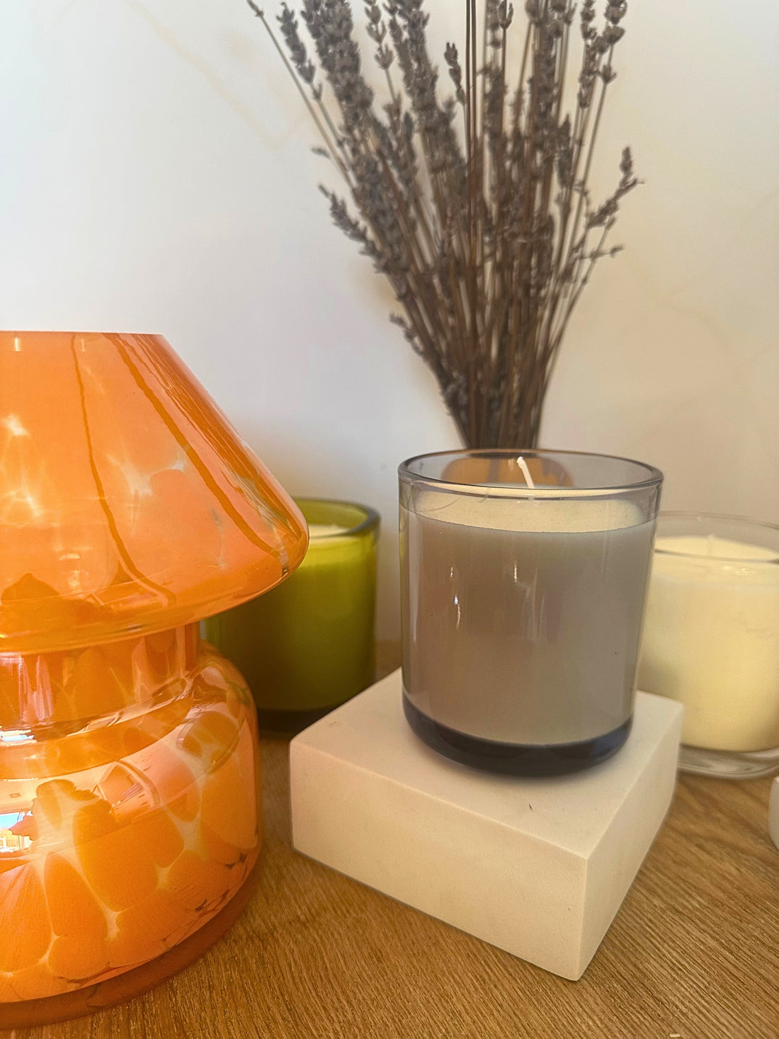 Suki Home The Mushroom Candle Lamp and Akari Candle Jar