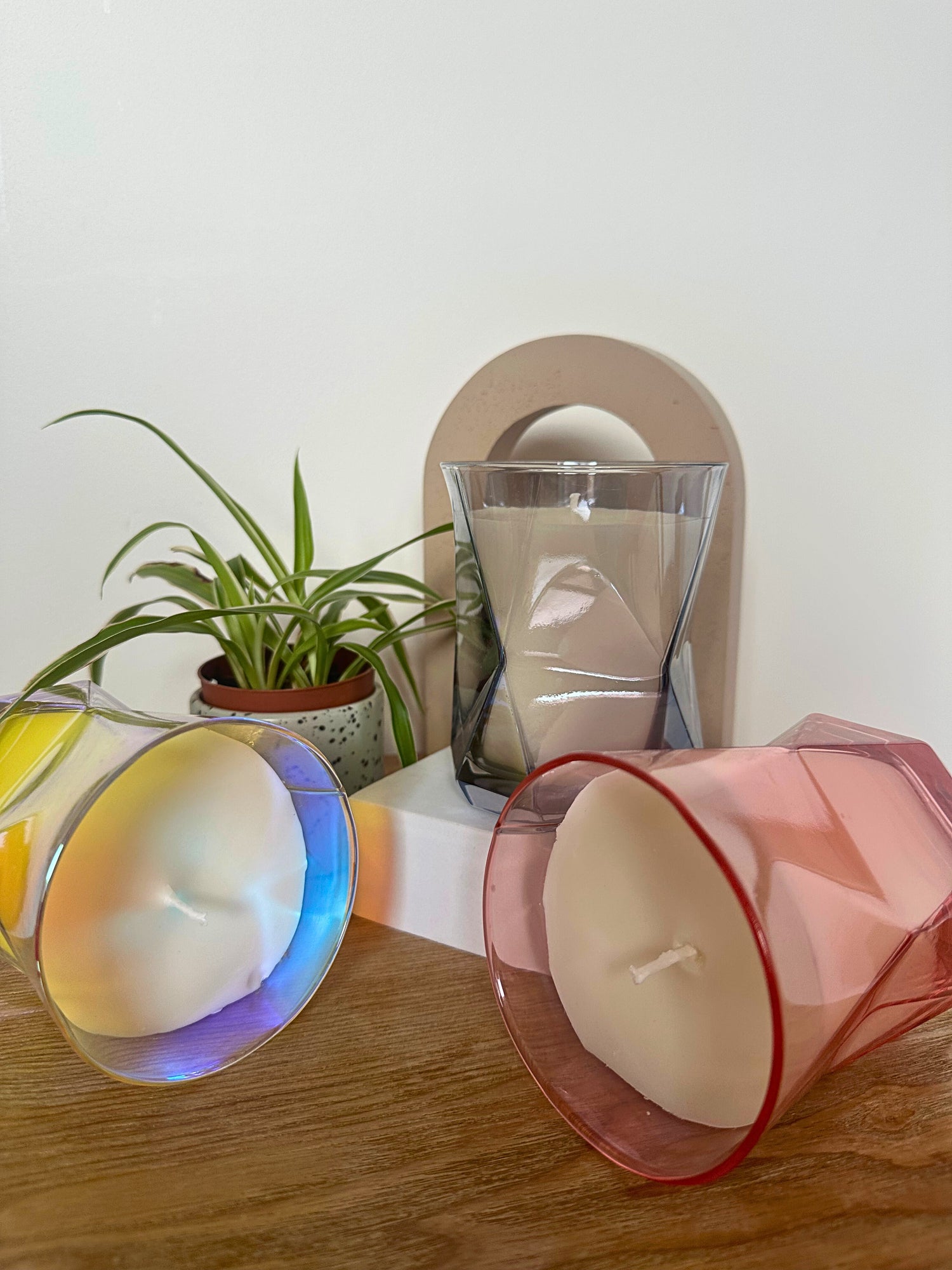 The Hikari Candle Collection Together on Dispay and on Candle Side Profile
