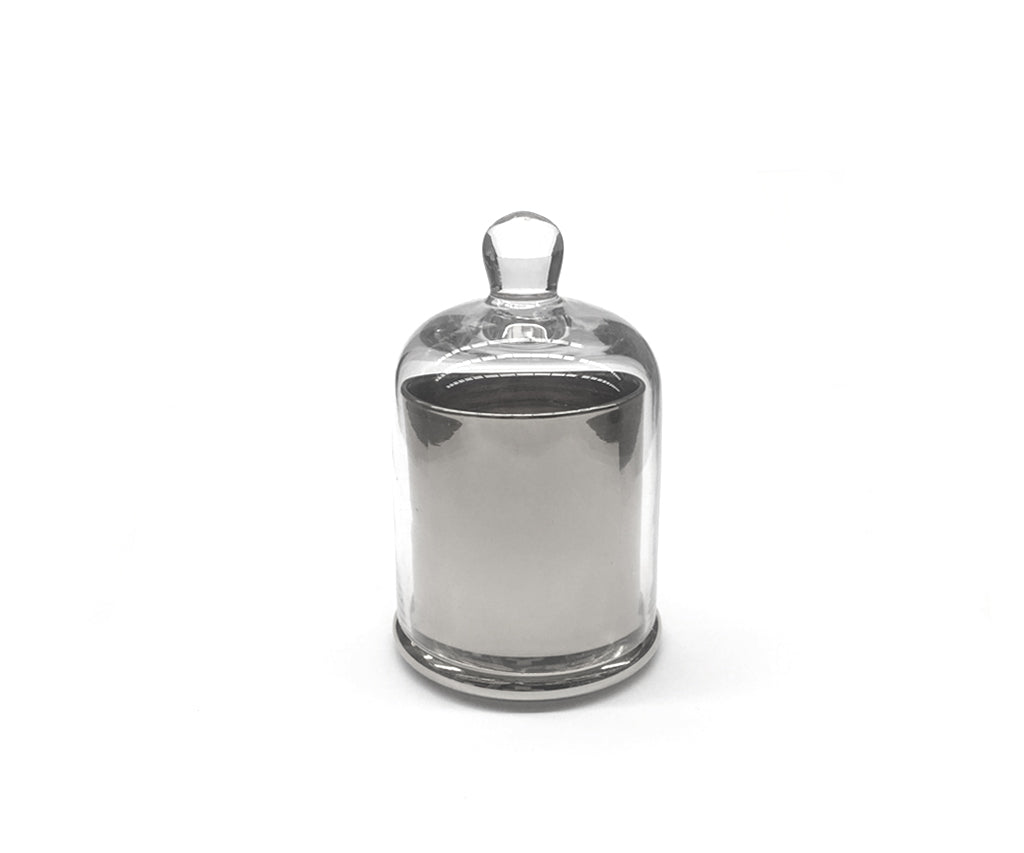 Small Silver Seina Cloche Candle 