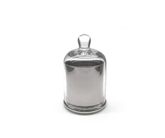 Small Silver Seina Cloche Candle 