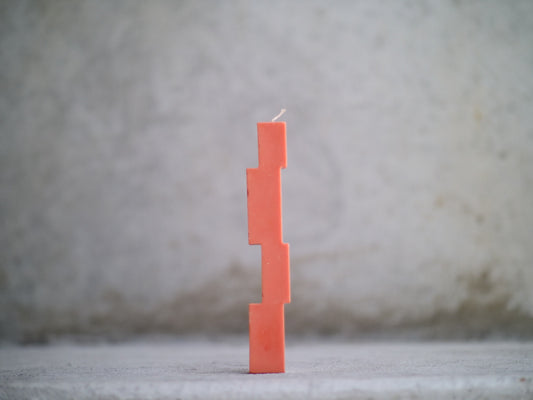 Suki Home The Block Pillar Candle in Orange
