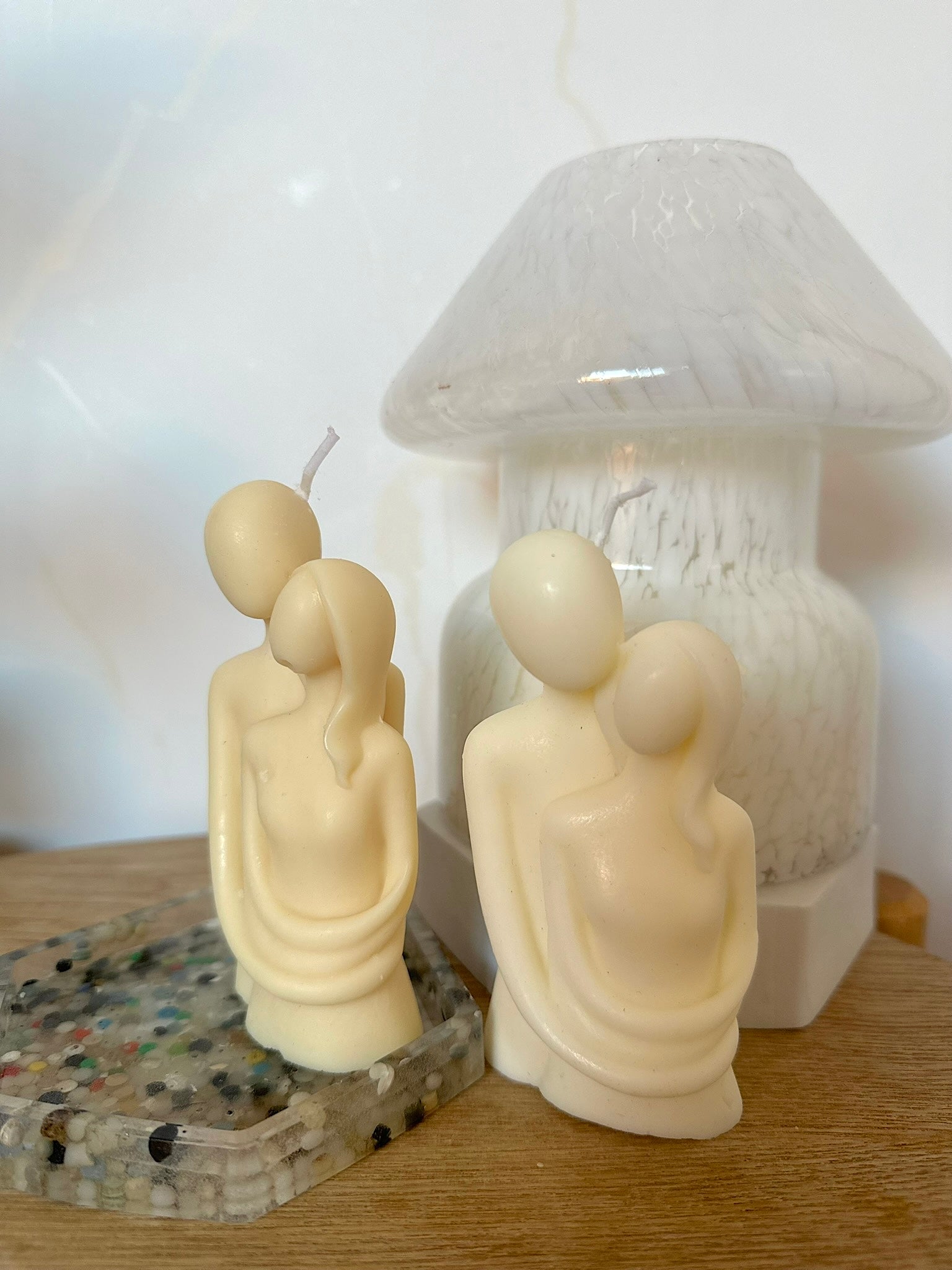 Suki Home The Couple Candle in Honey and White