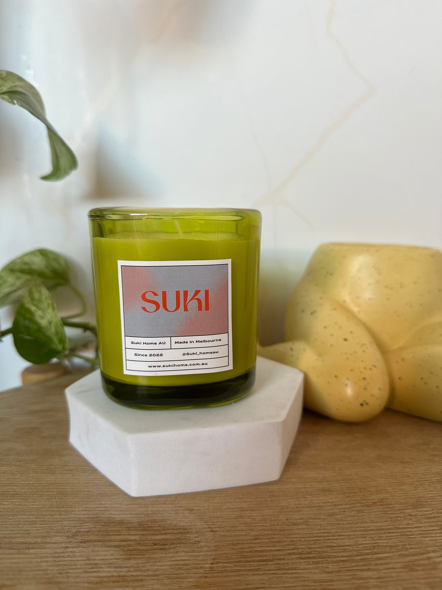 Suki Home The Funky Candle Jar in Lime With Label