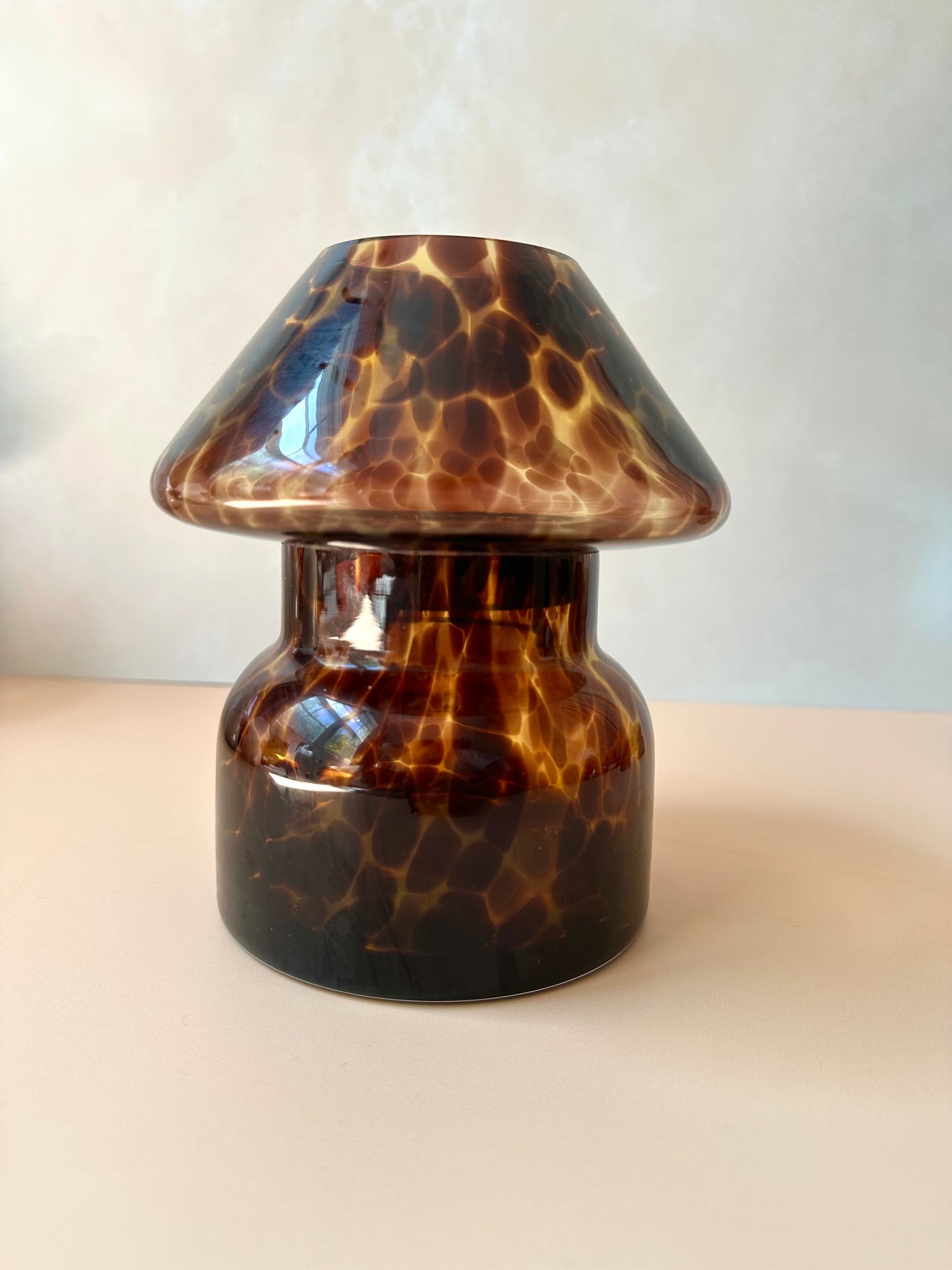 The Mushroom Candle Lamp In Brown