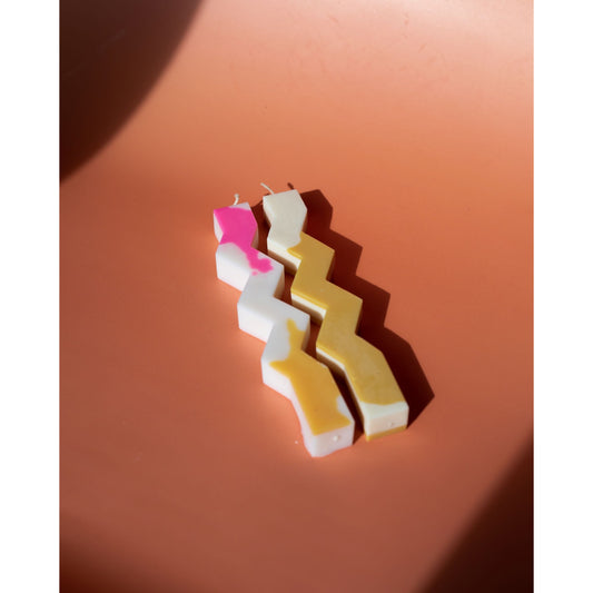 Suki Home The Zig Zag Pillar Candle