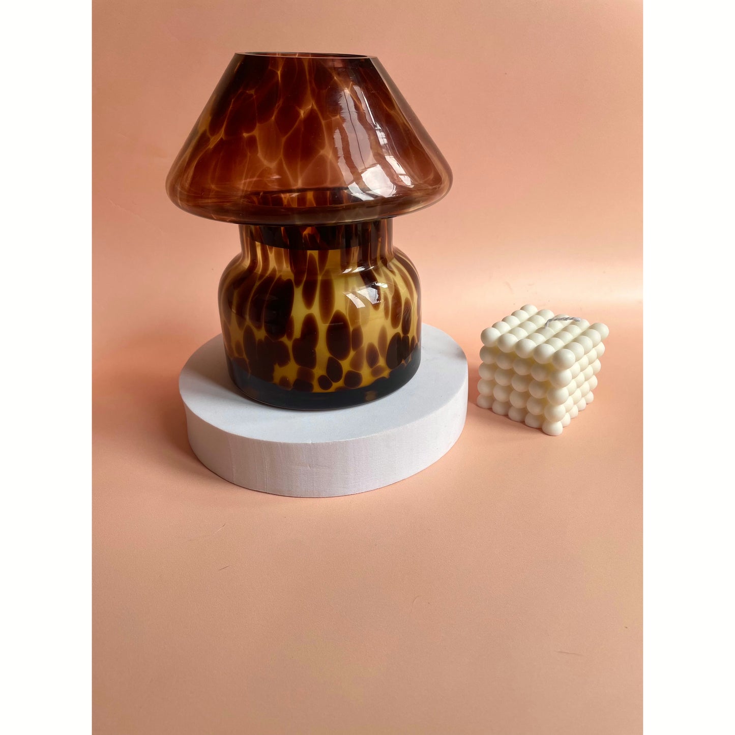 The Mushroom Candle Lamp In Brown